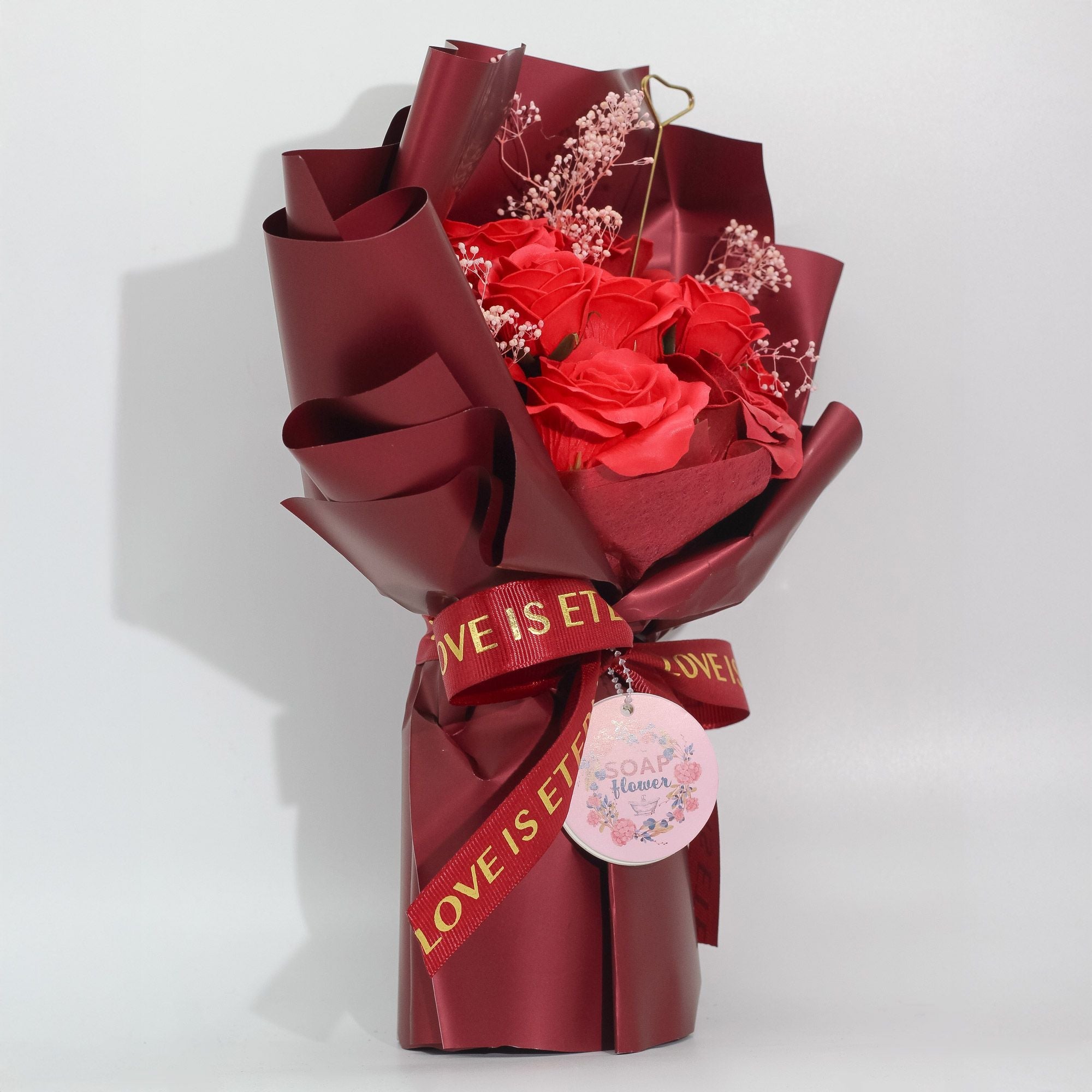 Large Red Rose Soap Flower Bouquet – Love Is Eternal - Bella Forever