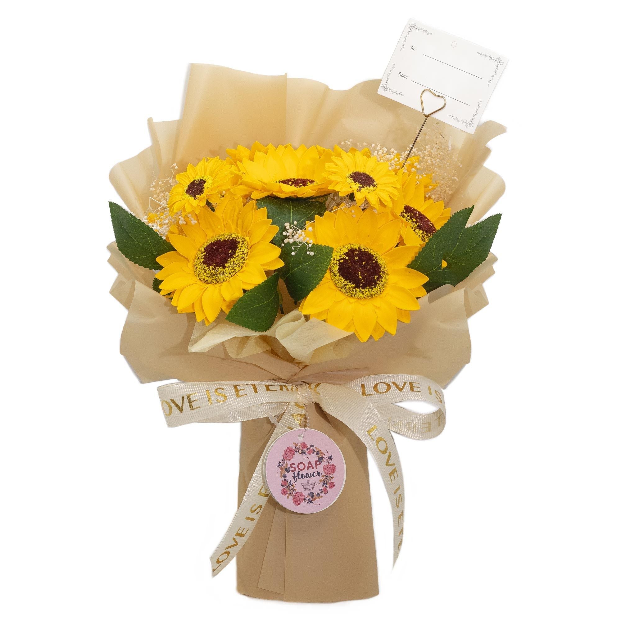 Large Sunflower Soap Flower Bouquet – Love Is Eternal - Bella Forever