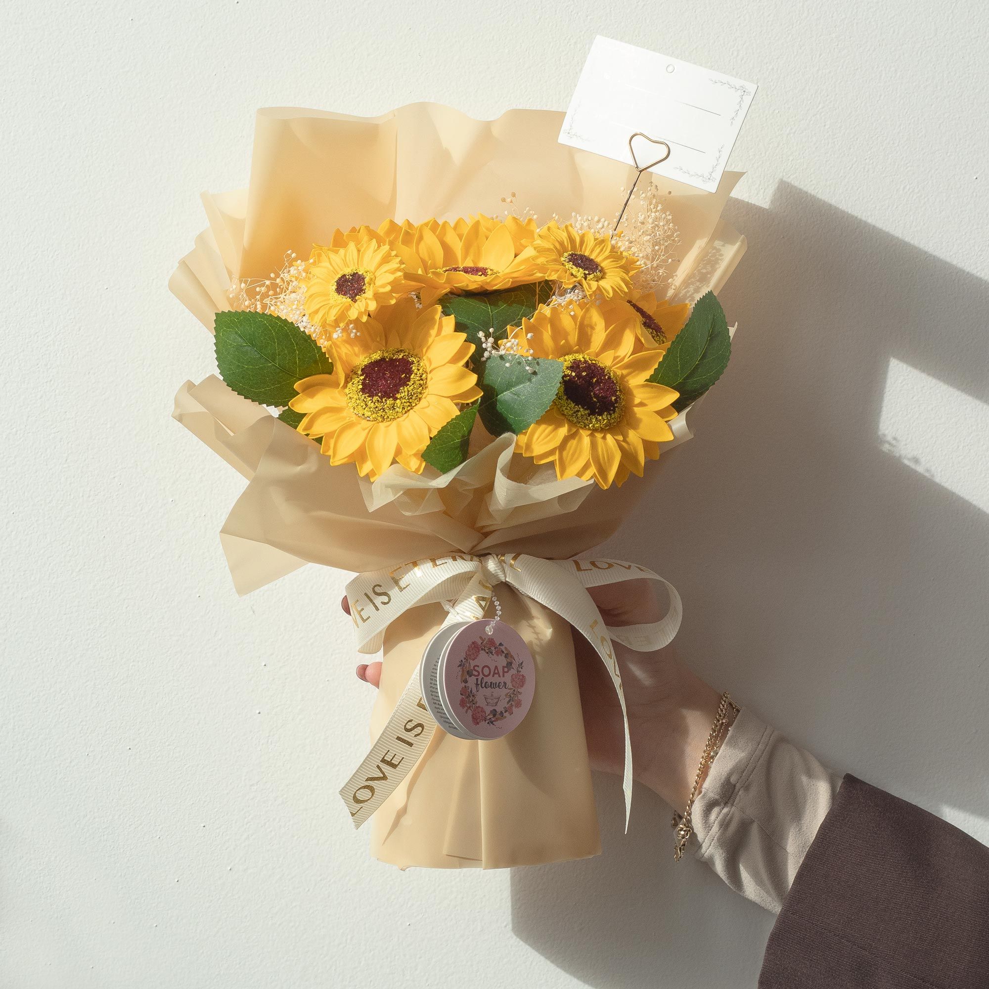 Large Sunflower Soap Flower Bouquet – Love Is Eternal - Bella Forever