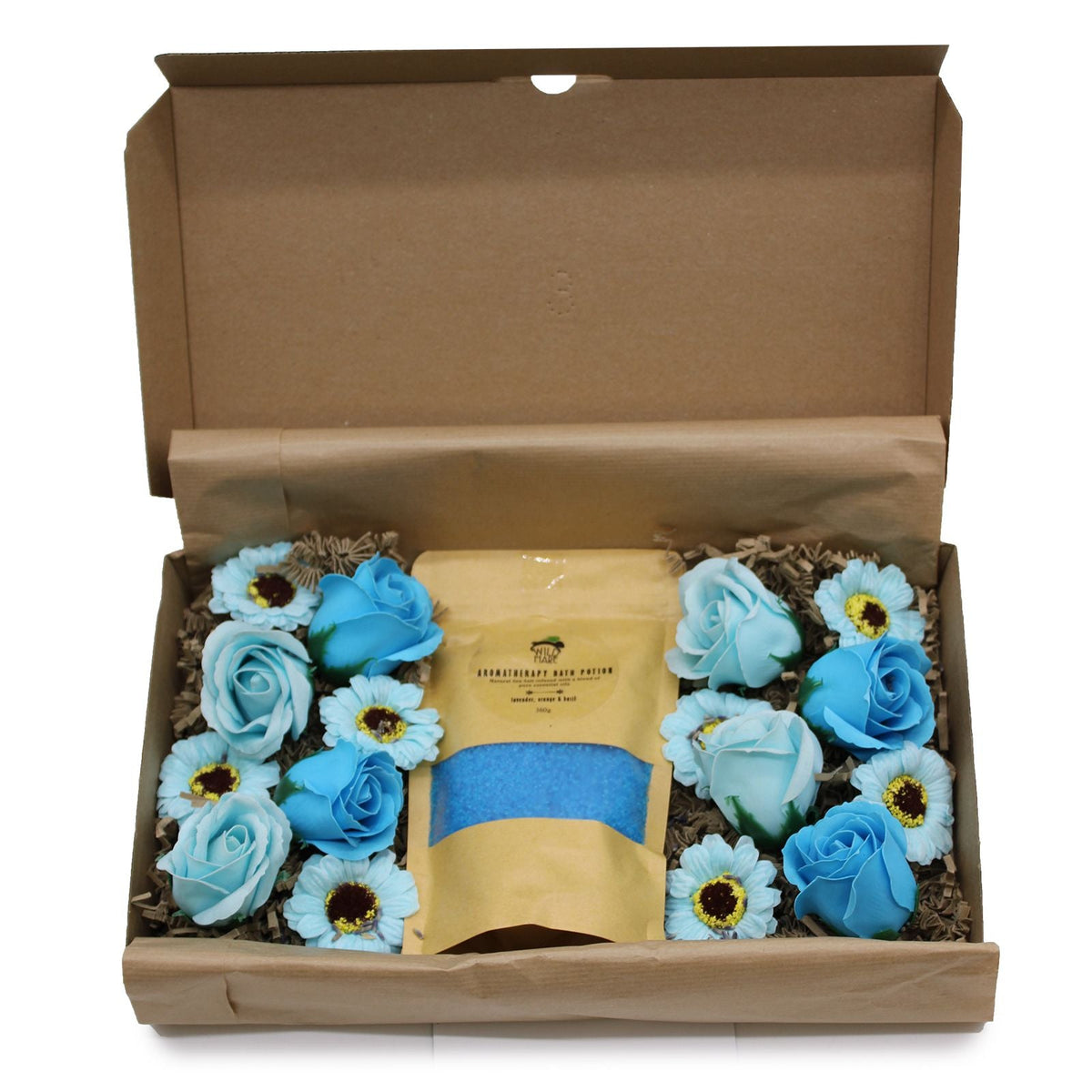 Lavender, Orange & Basil Bath Salt & Soap Flower Gift Set - Bella Forever