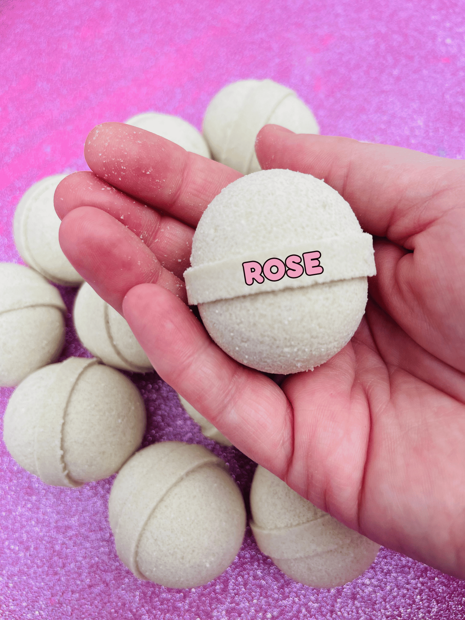 mini rose bath bomb