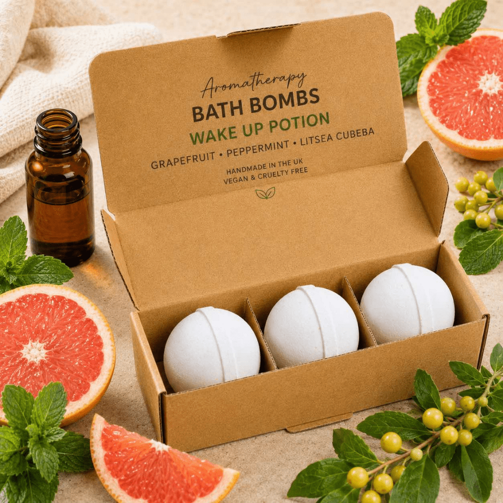 Set of 3 Aromatherapy Bath Bombs - Wake Up Potion - Bella Forever