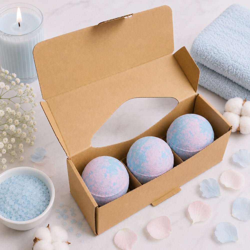 Set of 3 Baby Powder Jumbo Bath Bombs - Bella Forever