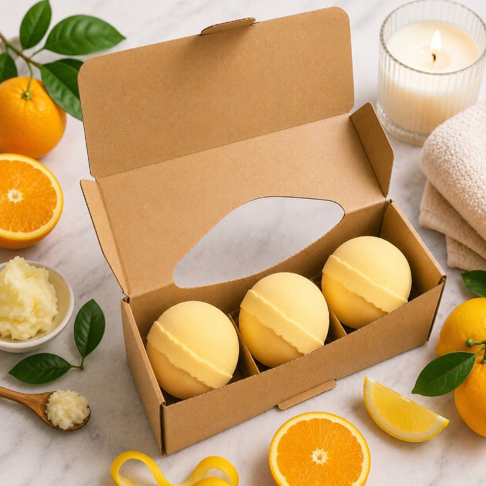 Set of 3 Citrus Crush Jumbo Bath Bombs - Bella Forever