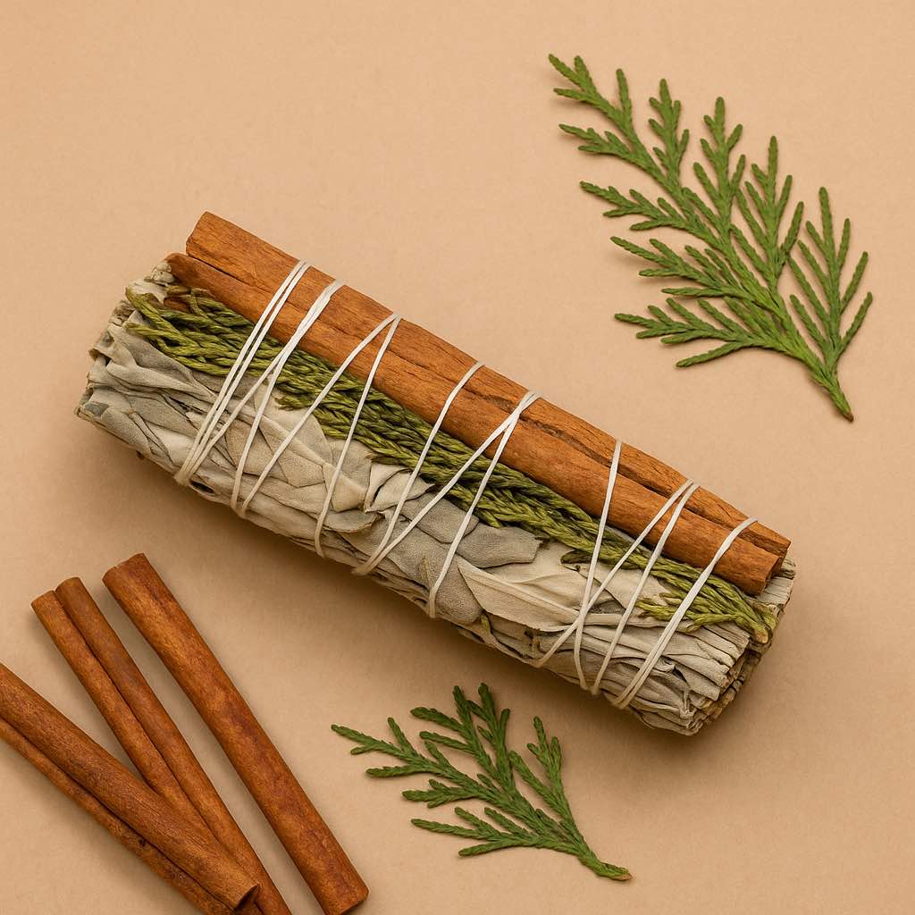Smudge Stick - White Sage, Cedar and Cinnamon - Bella Forever
