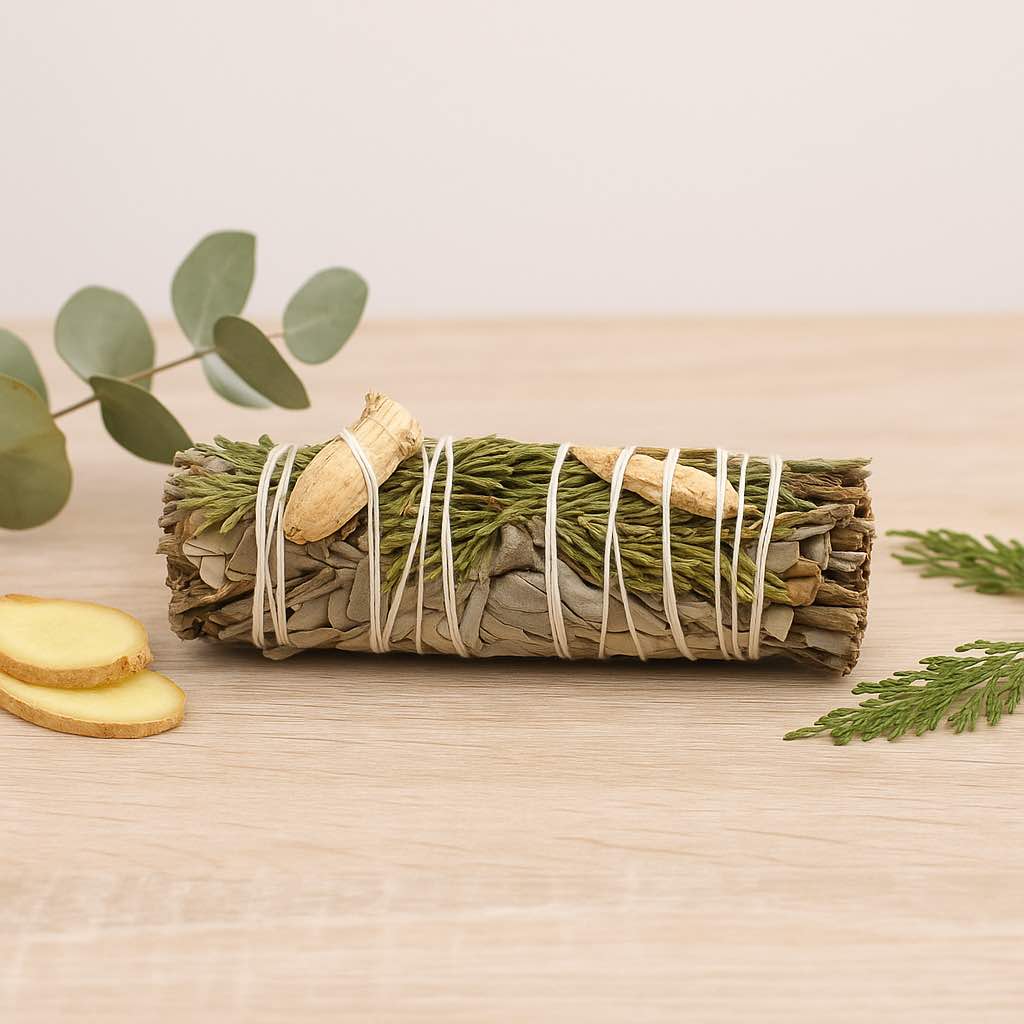 Smudge Stick - White Sage, Ginger and Cedar - Bella Forever