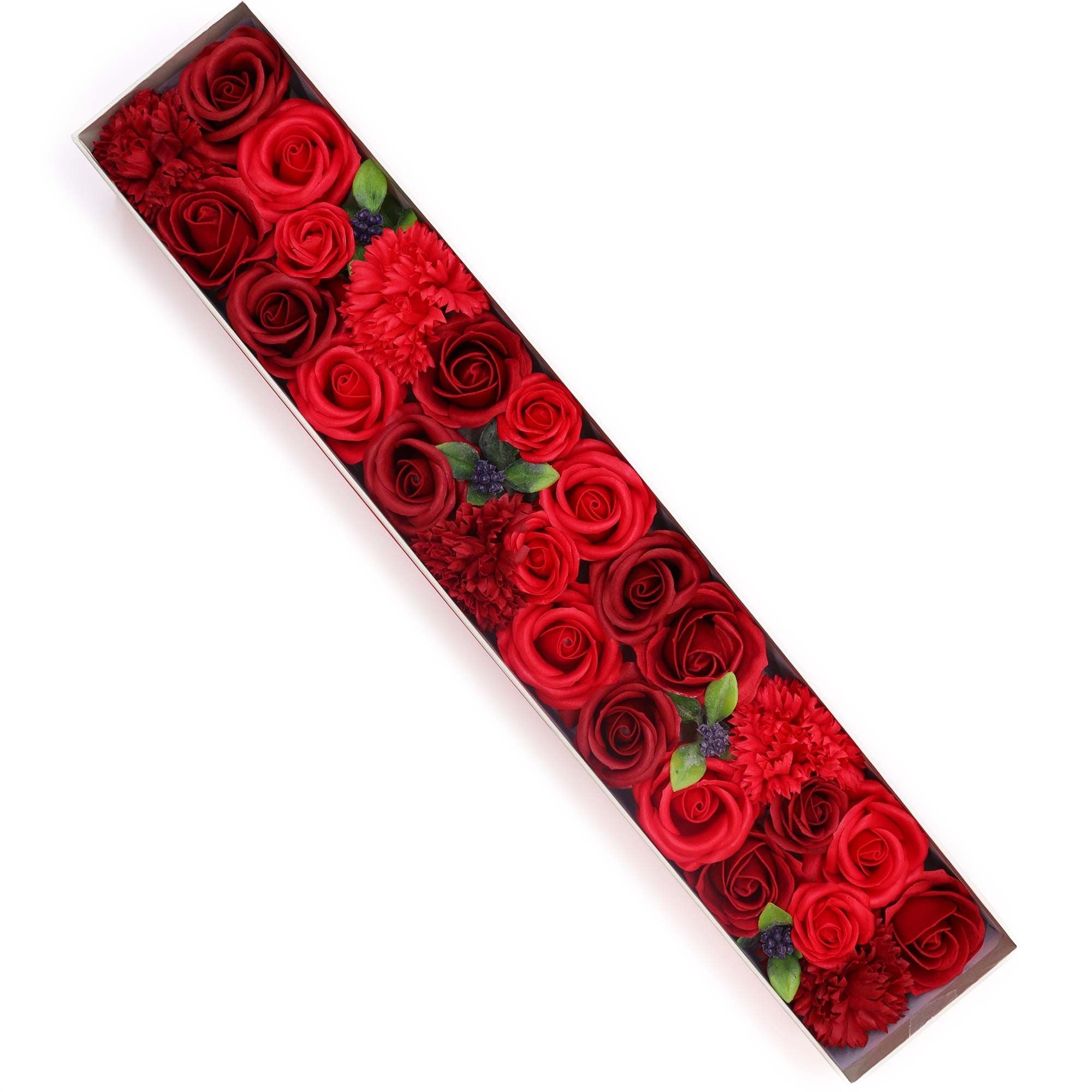 Soap Flower Extra Long Box – Classic Red Roses - Bella Forever