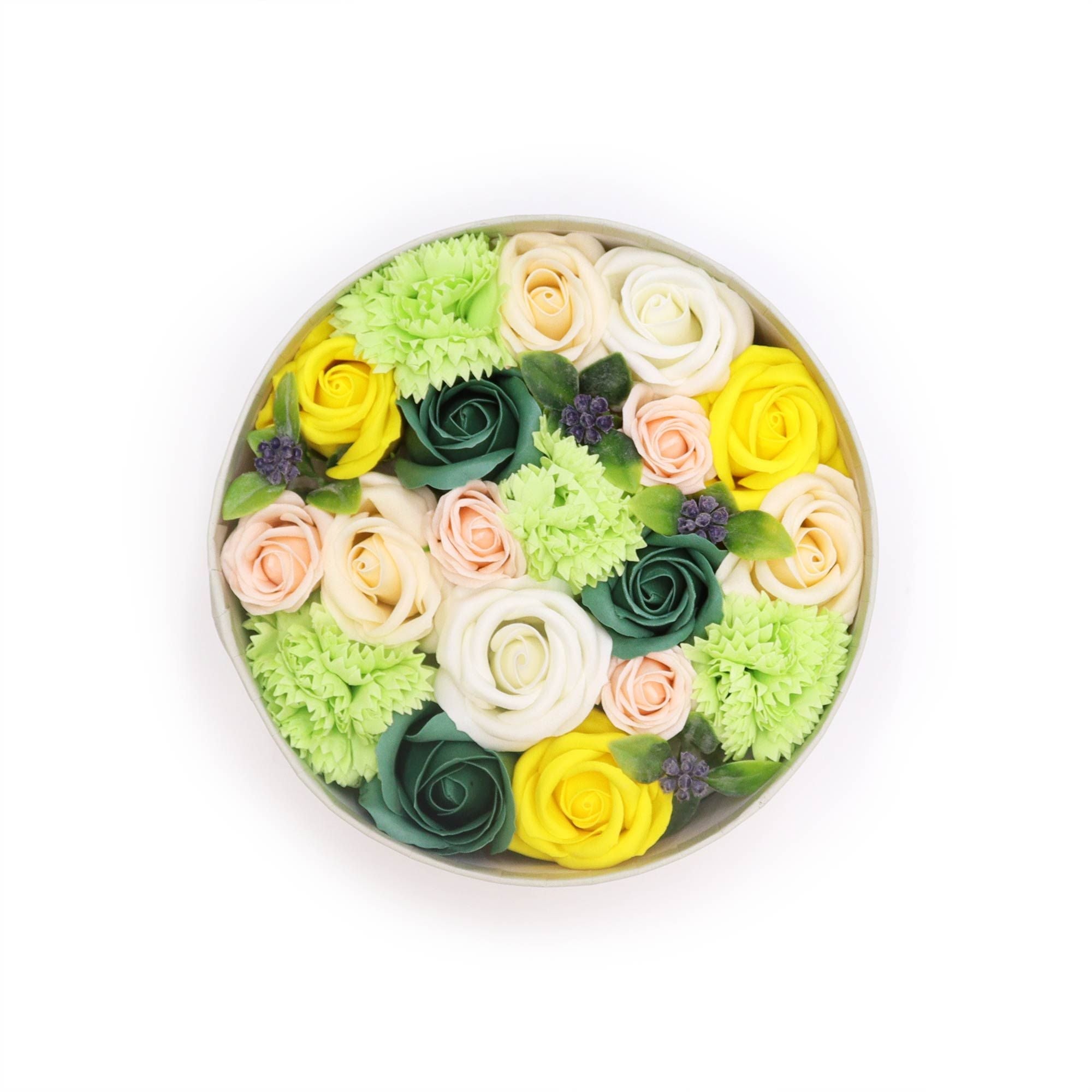 Soap Flower Gift Box - Yellow & Green Spring Celebrations - Bella Forever