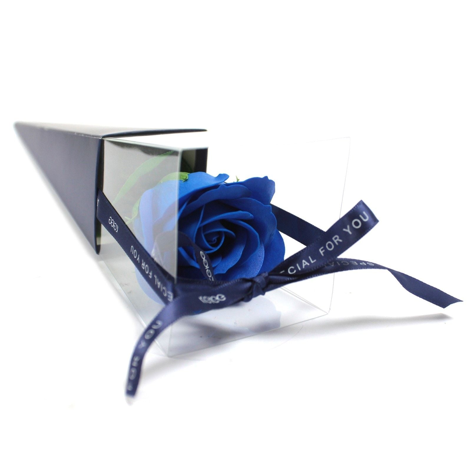 Soap Flower Single Rose – Blue Rose - Bella Forever