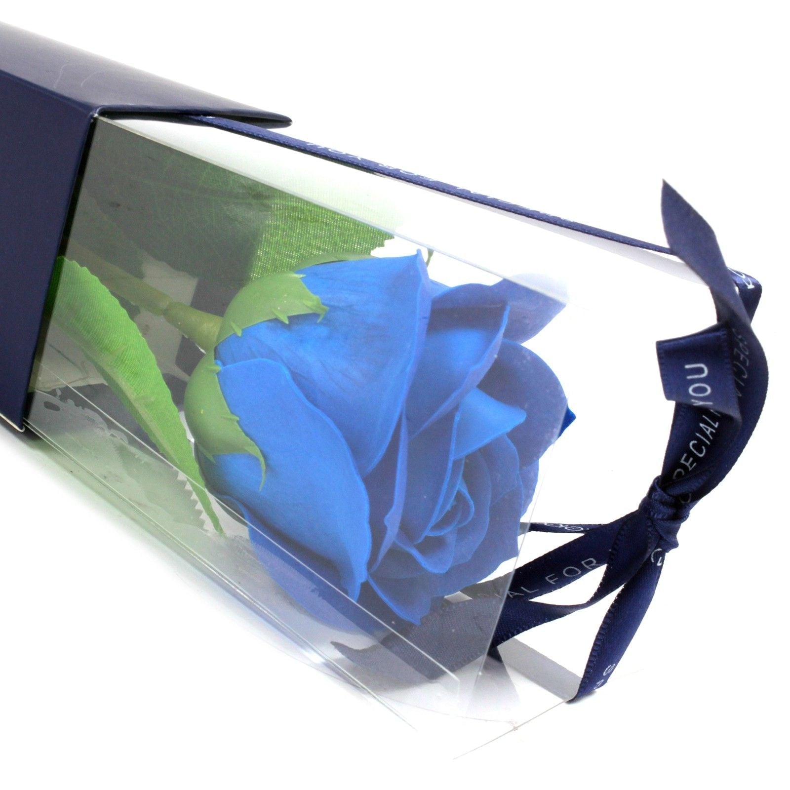 Soap Flower Single Rose – Blue Rose - Bella Forever