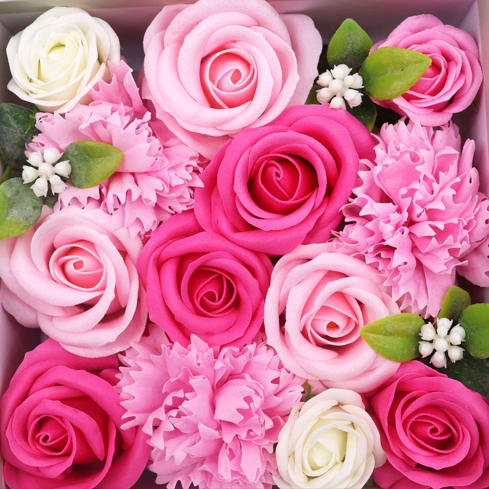 Square Soap Flower Gift Box - Pink Baby Blessings - Bella Forever