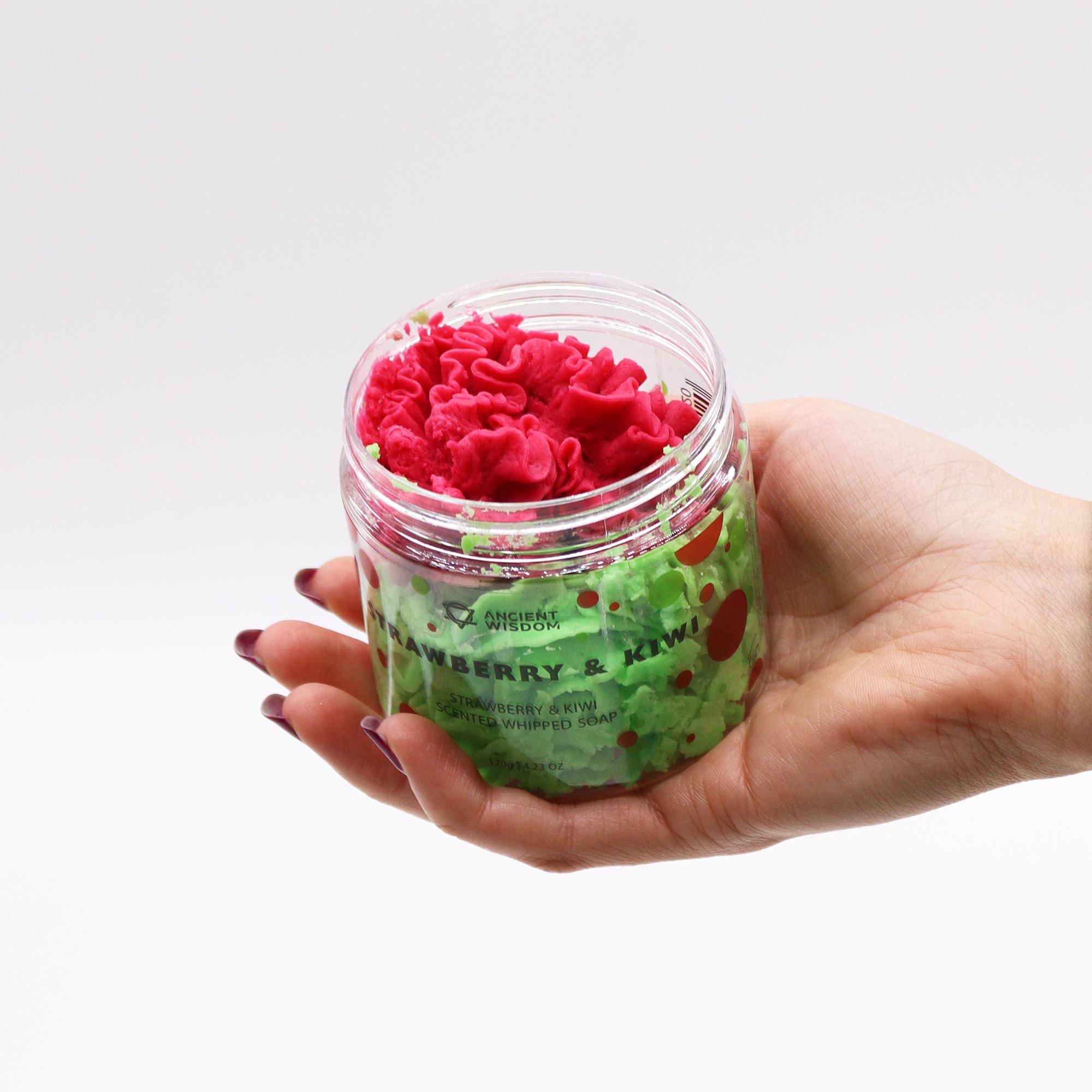 whipped soap with strawberry